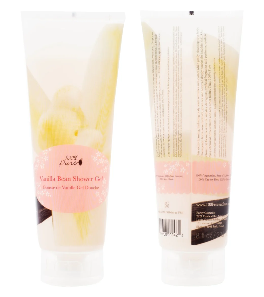 100% Pure Vanilla Bean Shower Gel 8 oz. - Image 2