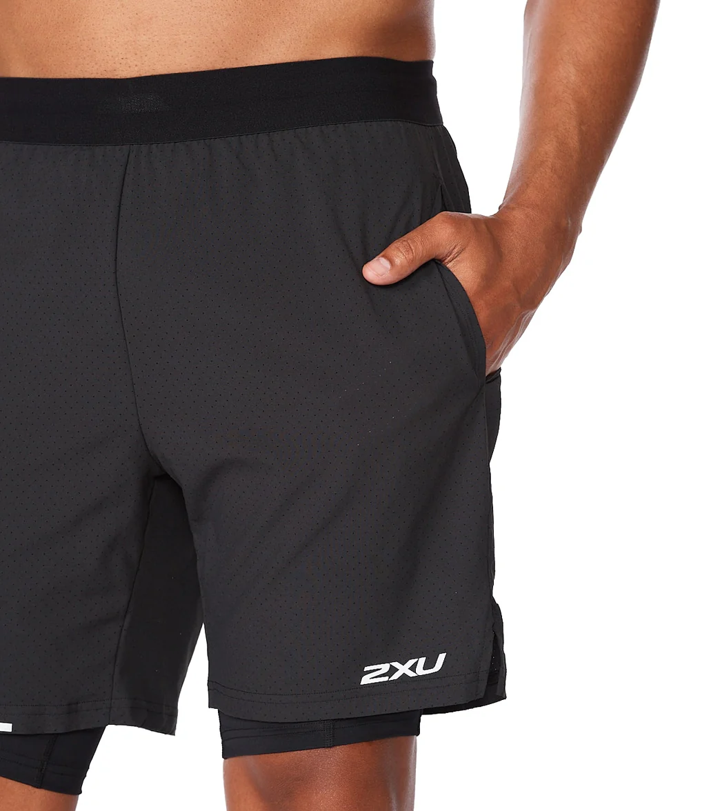 2XU Men's Aero 2-in-1 7" Shorts - Image 5