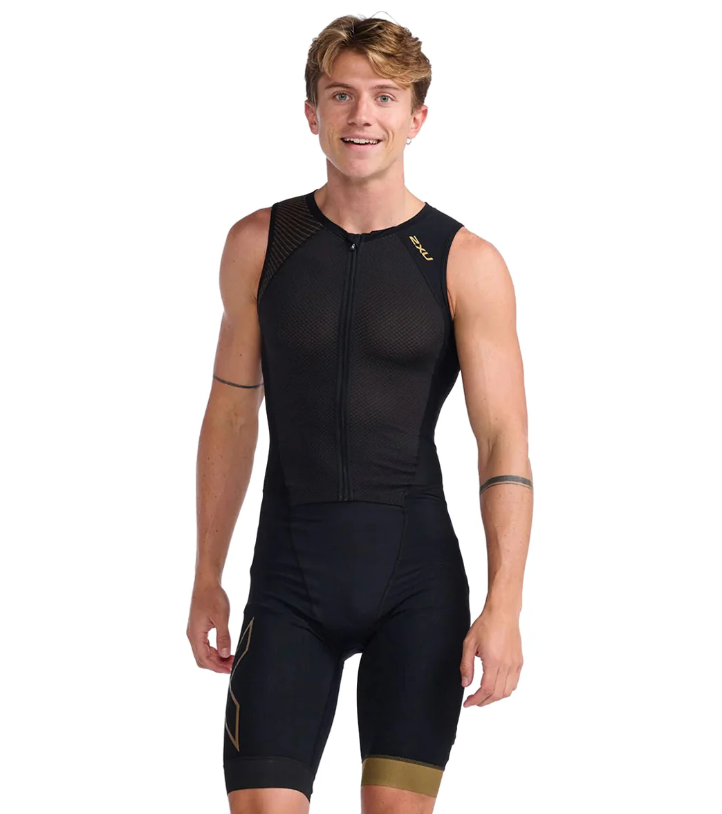 2XU Men's Light Speed Front Zip Sleeveless Trisuit - Image 4