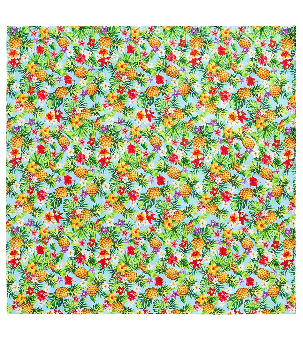 A to Z Towels Design Pineapples & Flowers Sand Free Beach Mat 79" X 79" - Image 5