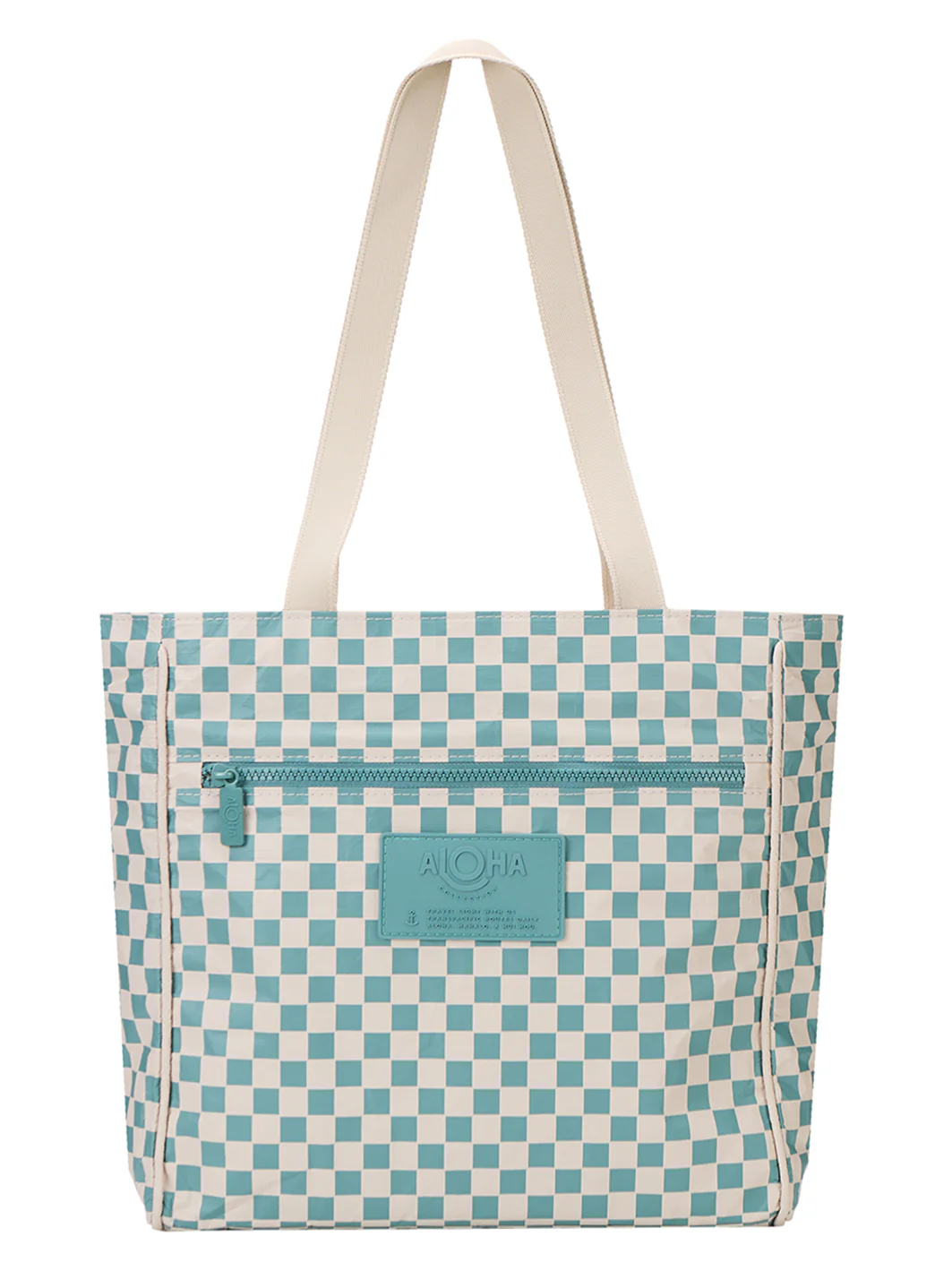 ALOHA Go-To Petite Checker Beach Tote - Image 7