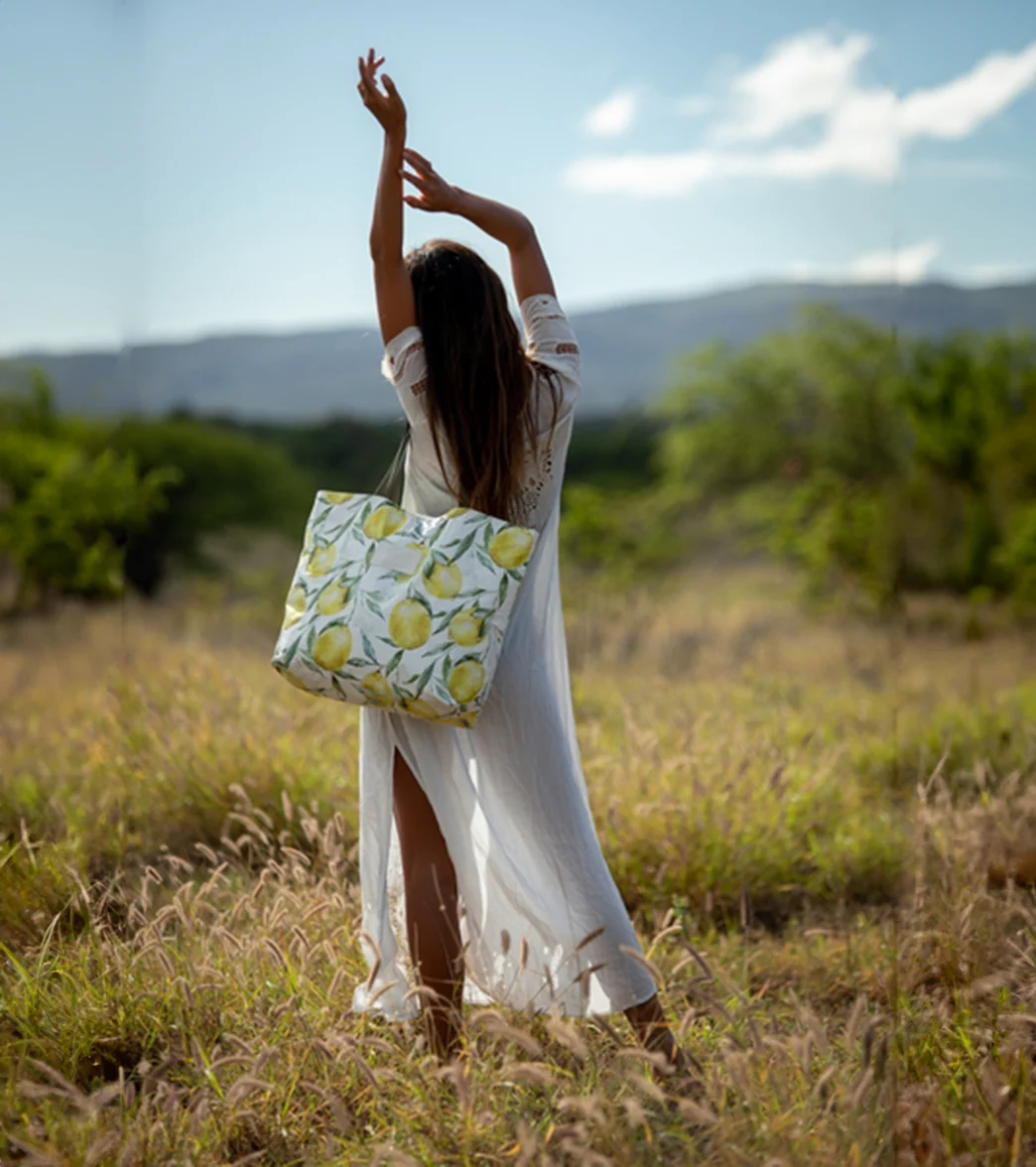 ALOHA Limoncello Reversible Beach Tote - Image 2