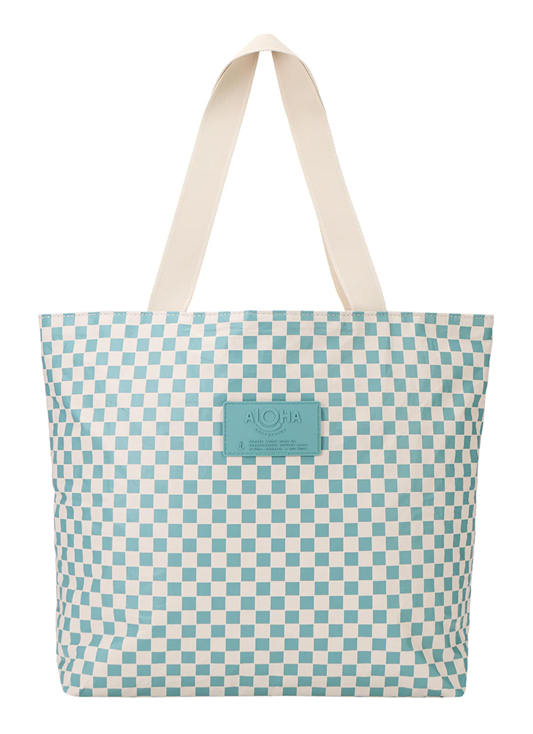 ALOHA Petite Check Day Tripper Beach Tote - Image 3