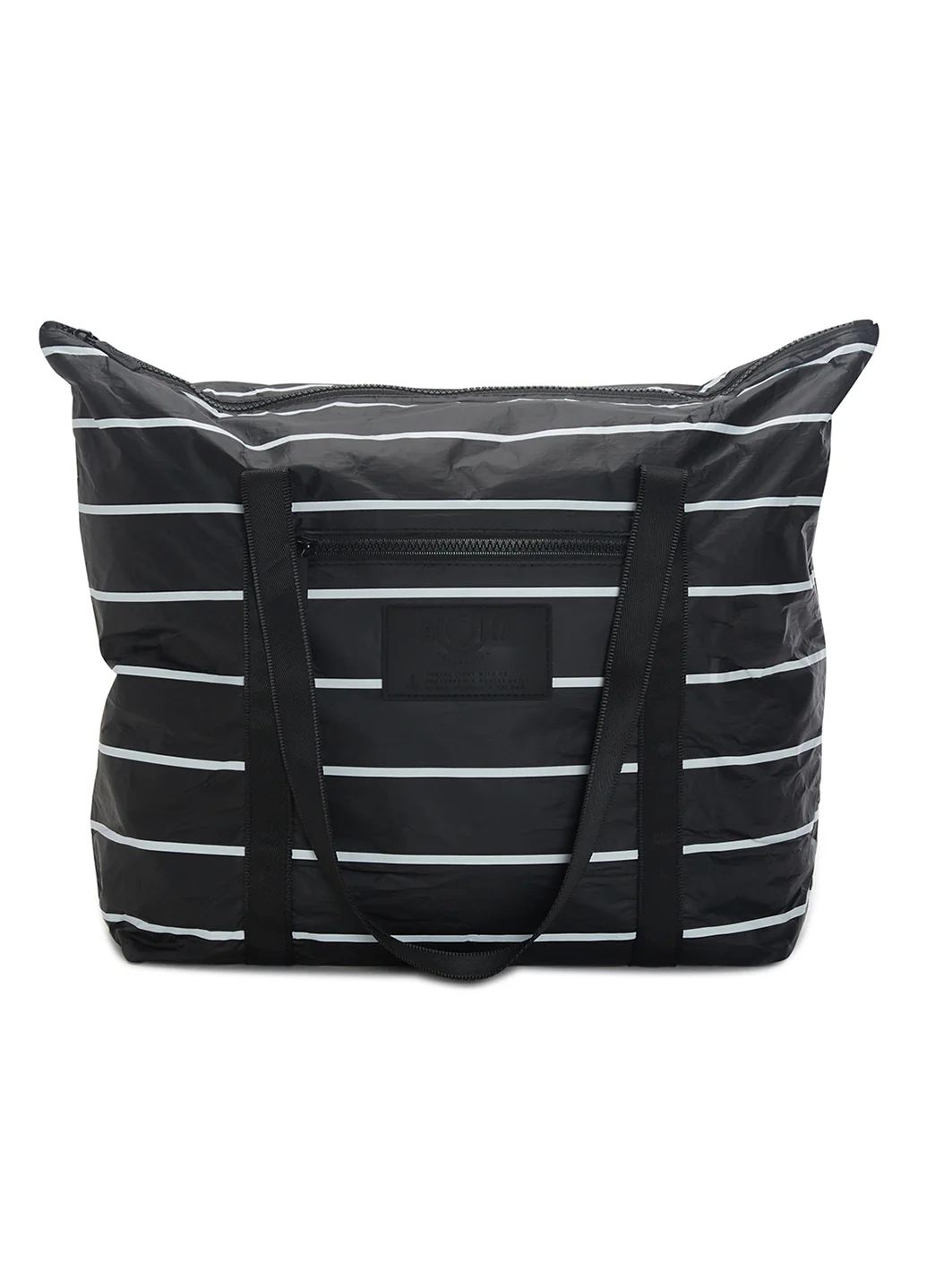 ALOHA Pinstripe Zipper Beach Tote - Image 2