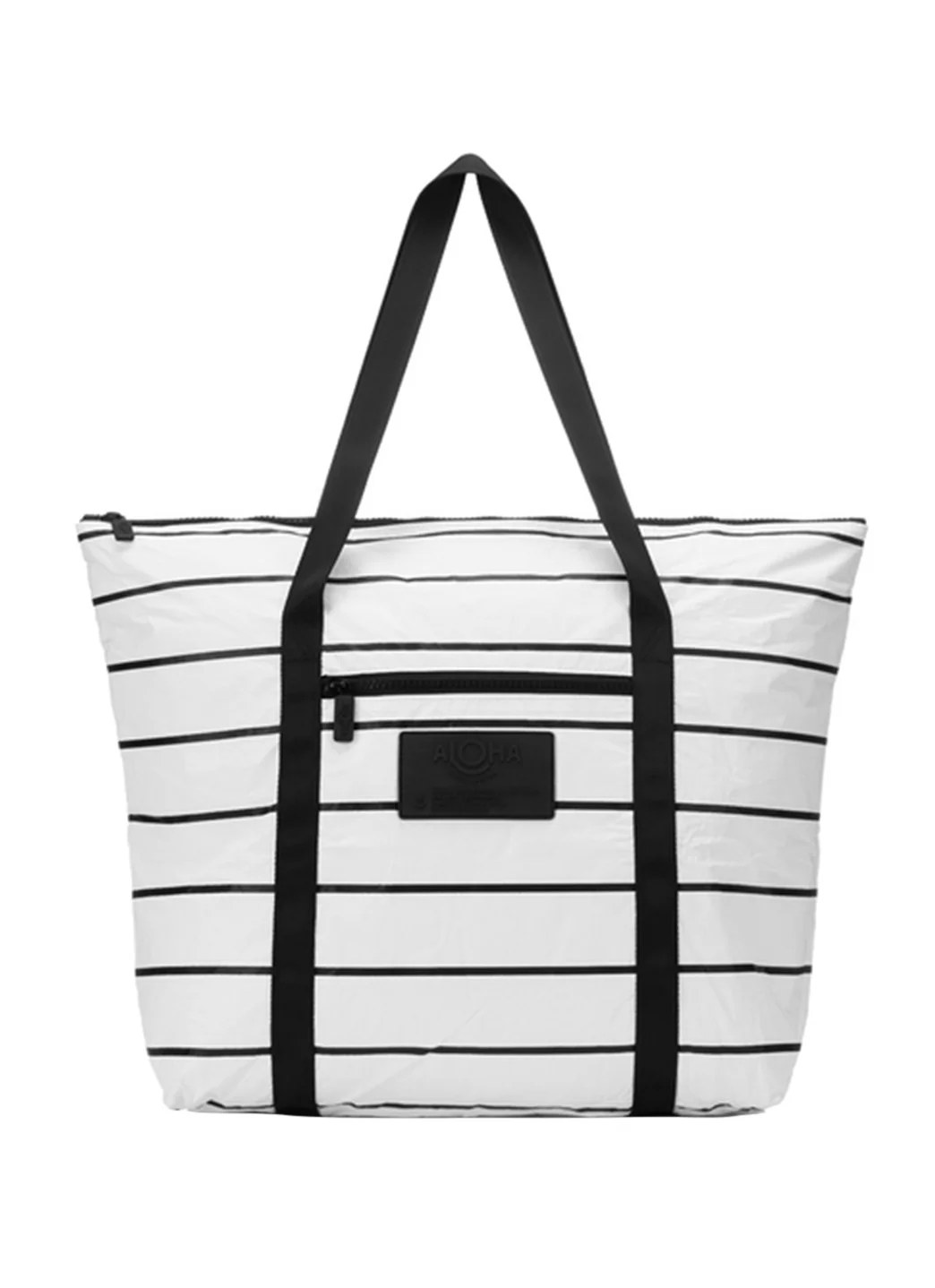 ALOHA Pinstripe Zipper Beach Tote - Image 7