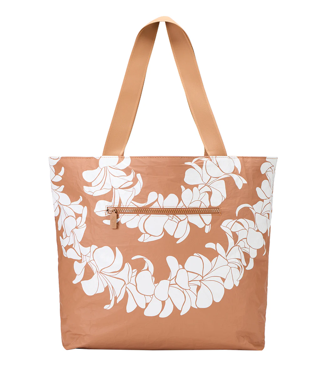 ALOHA Plumeria Lei Day Tripper Beach Tote - Image 16