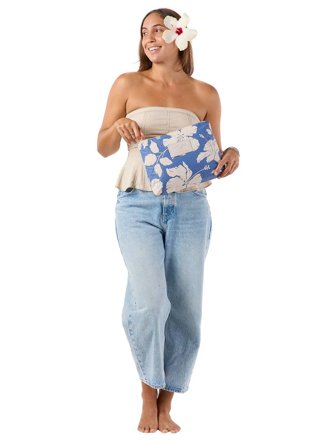 ALOHA Salina Tiny Stripe Mid Swim Pouch - Image 4