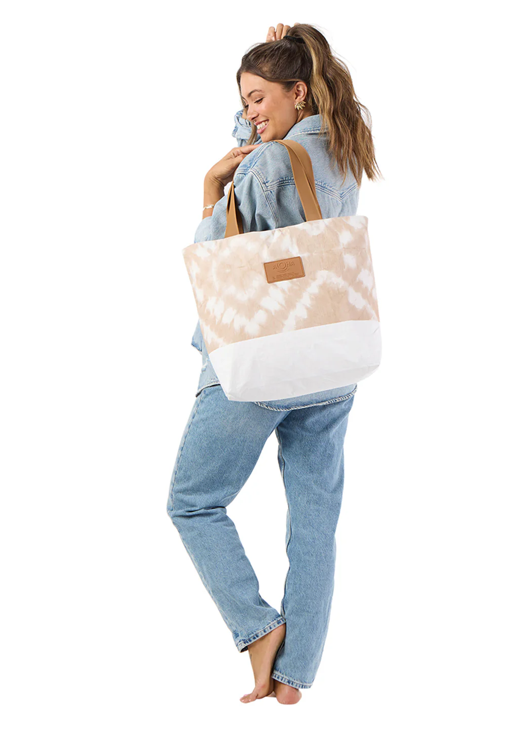 ALOHA Shibori Day Tripper Beach Tote - Image 3