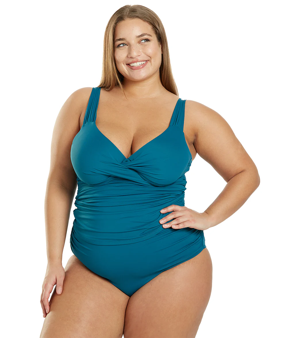 Anne Cole Women's Plus Size Shirred Bikini Bottom - Image 14