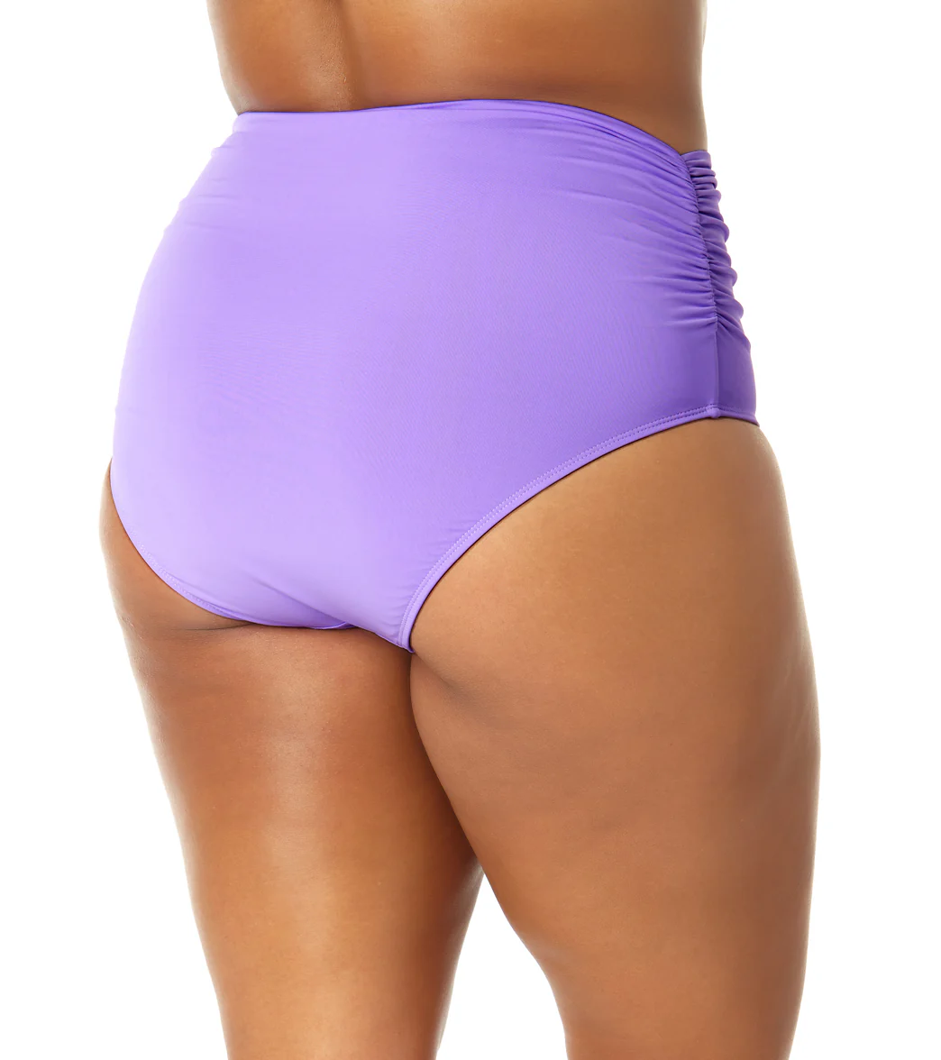 Anne Cole Women's Plus Size Shirred Bikini Bottom - Image 9