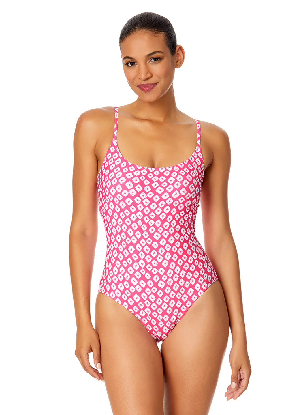 Anne Cole Women's Shibori Geo Classic Lingerie One Piece Swimsuit - Image 2