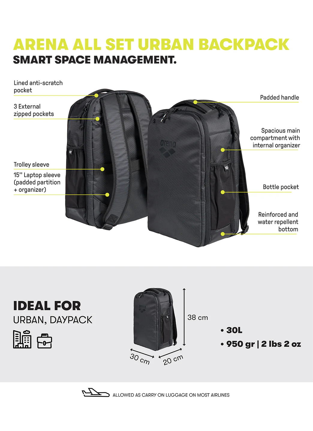 Arena All Set Urban Backpack - Image 15