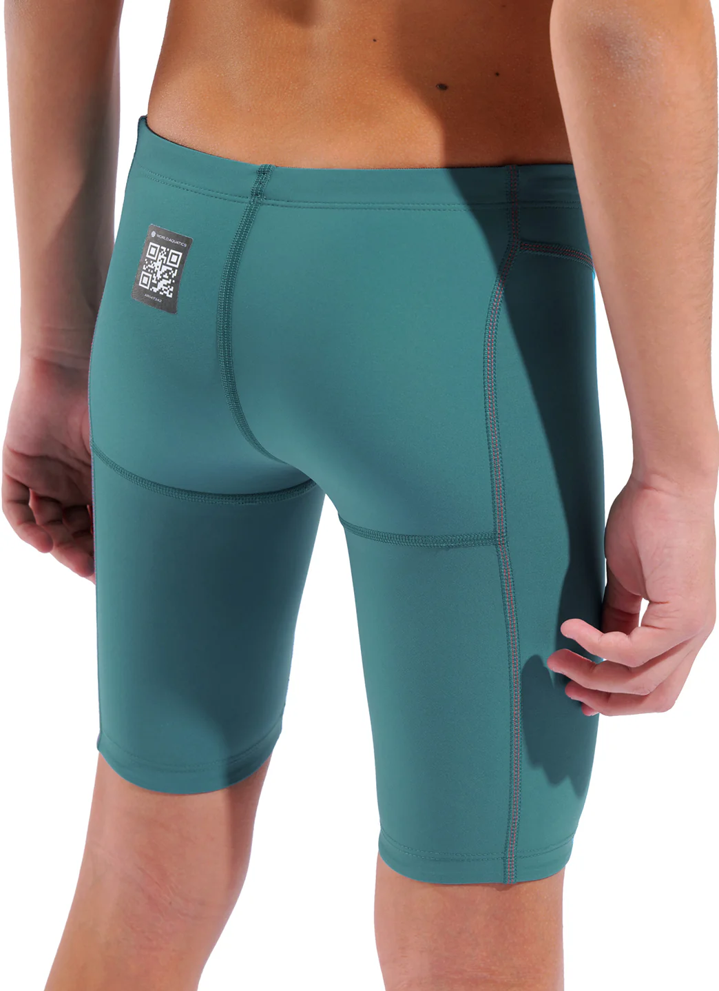Arena Boys' Powerskin Jade Aura Impulso LE Jammer Tech Suit Swimsuit - Image 7