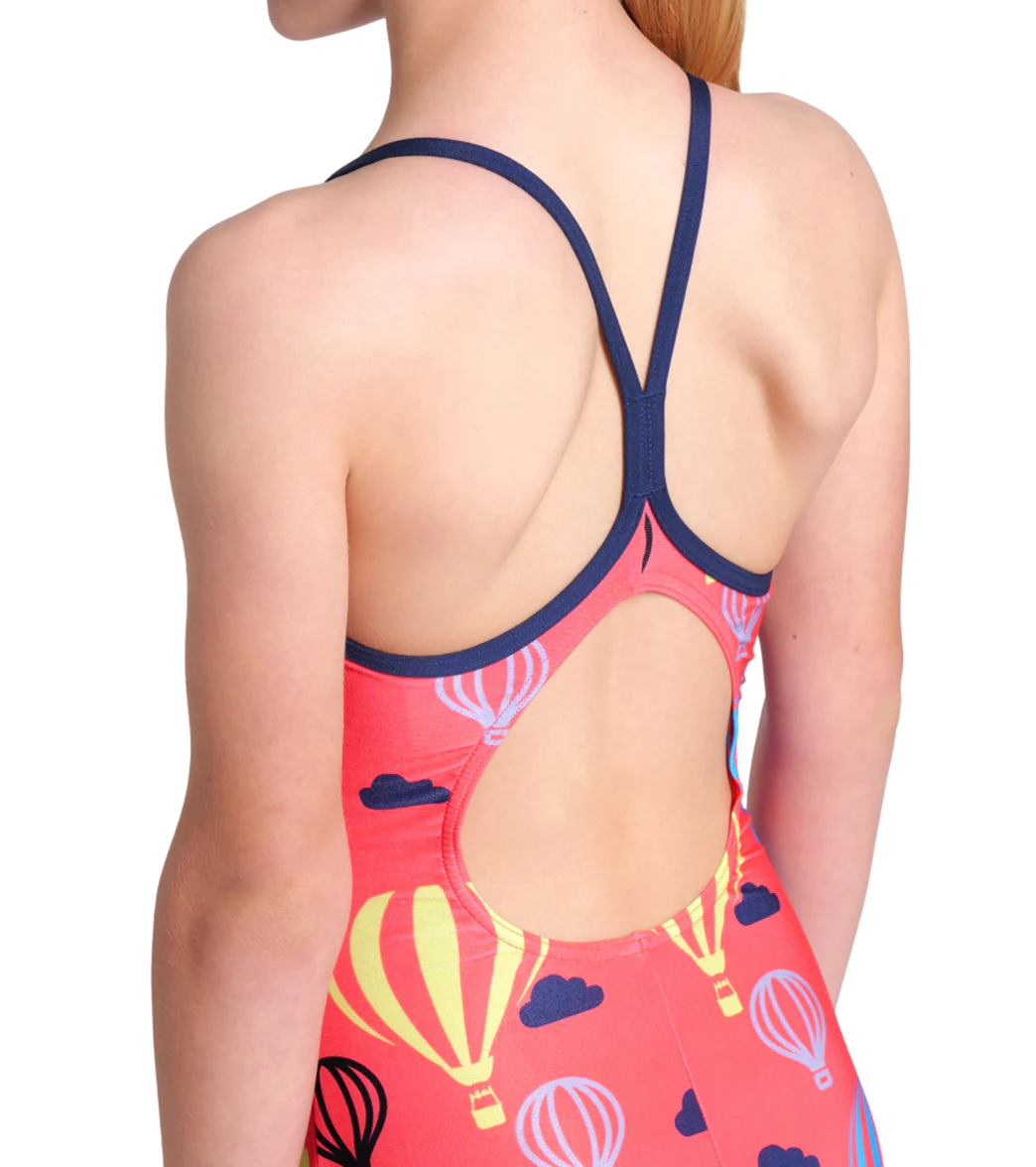 Arena Girls' Balloon Print Light Drop Back One Piece Swimsuit (Little Kid, Big Kid) - Image 4
