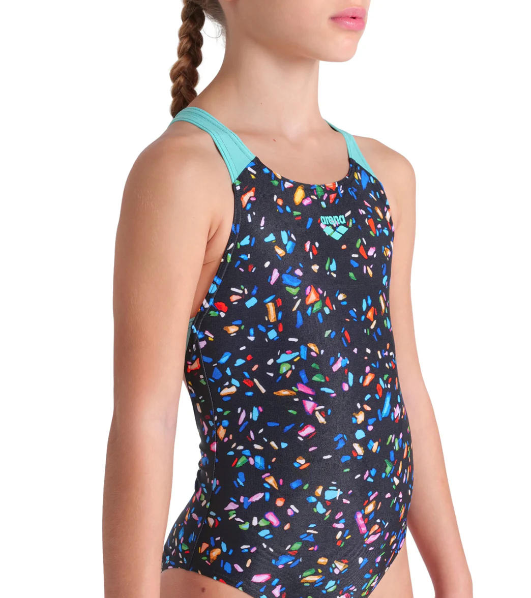 Arena Girls' Confetti Pro Back One Piece Swimsuit (Little Kid, Big Kid) - Image 12