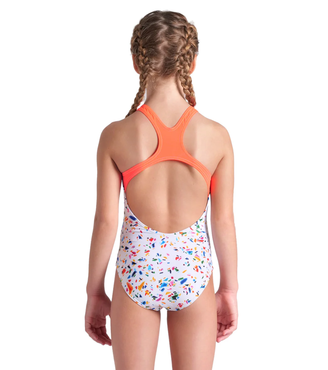Arena Girls' Confetti Pro Back One Piece Swimsuit (Little Kid, Big Kid) - Image 3