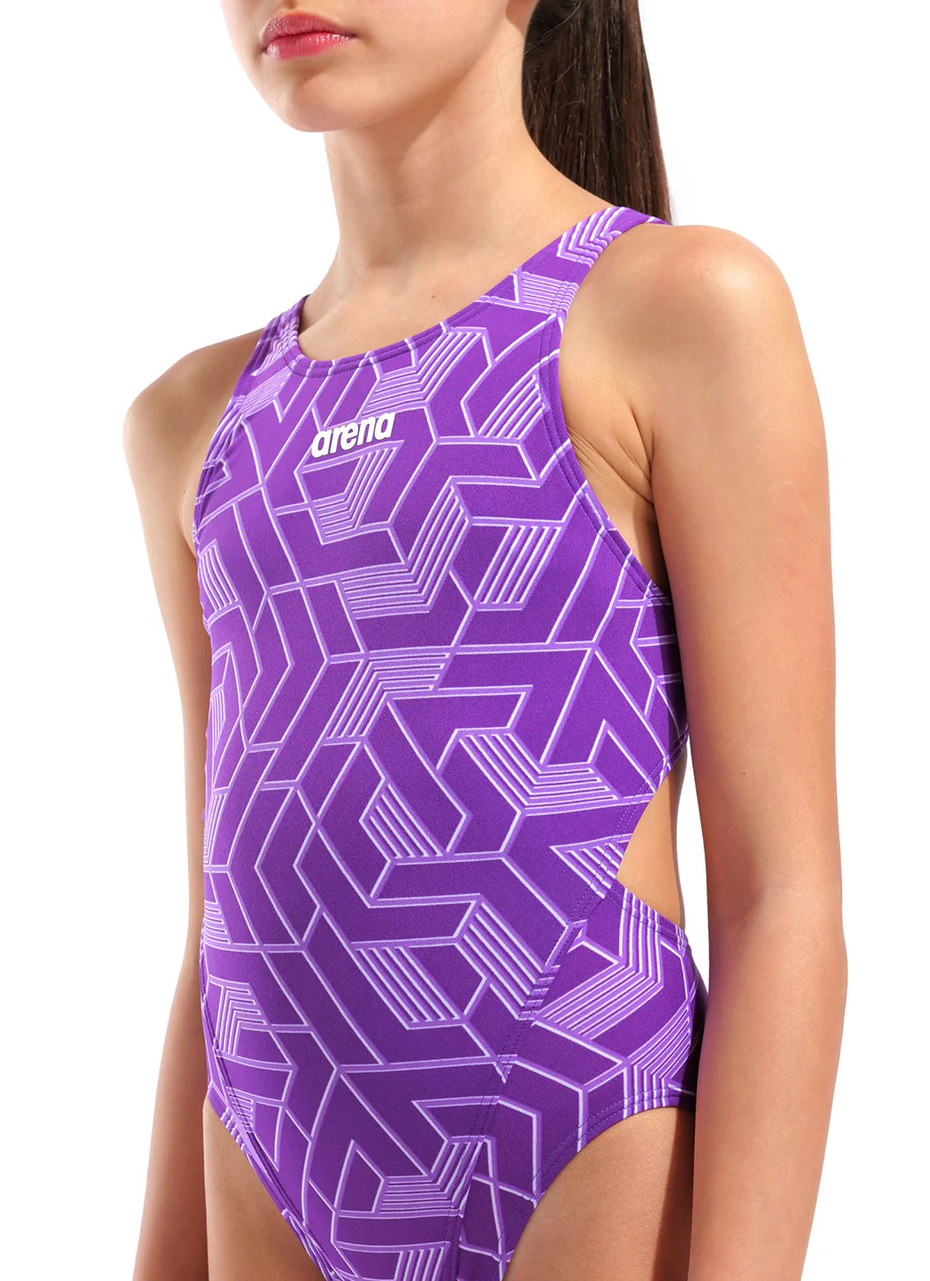 Arena Girls' Escape Tech Back One Piece Swimsuit (Little Kid, Big Kid) - Image 6