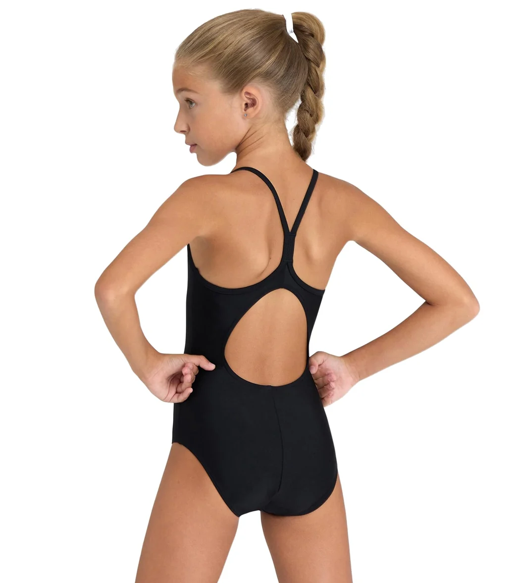 Arena Girls' Light Drop Solid One Piece Swimsuit (Toddler, Little Kid, Big Kid) - Image 95