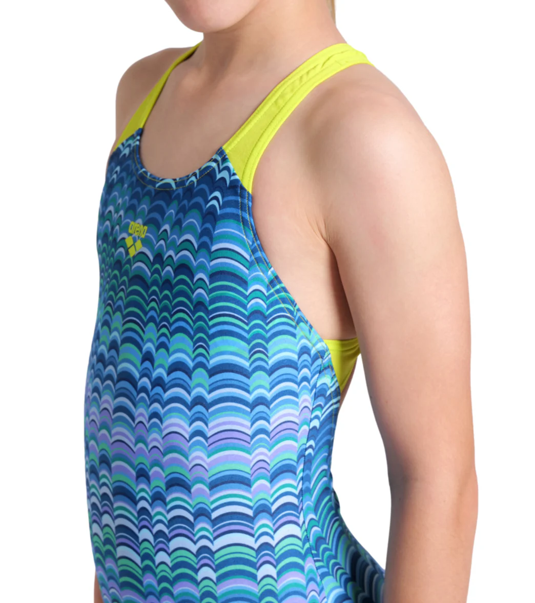 Arena Girls' Ondulation Pro Back Once Piece Swimsuit (Little Kid, Big Kid) - Image 12