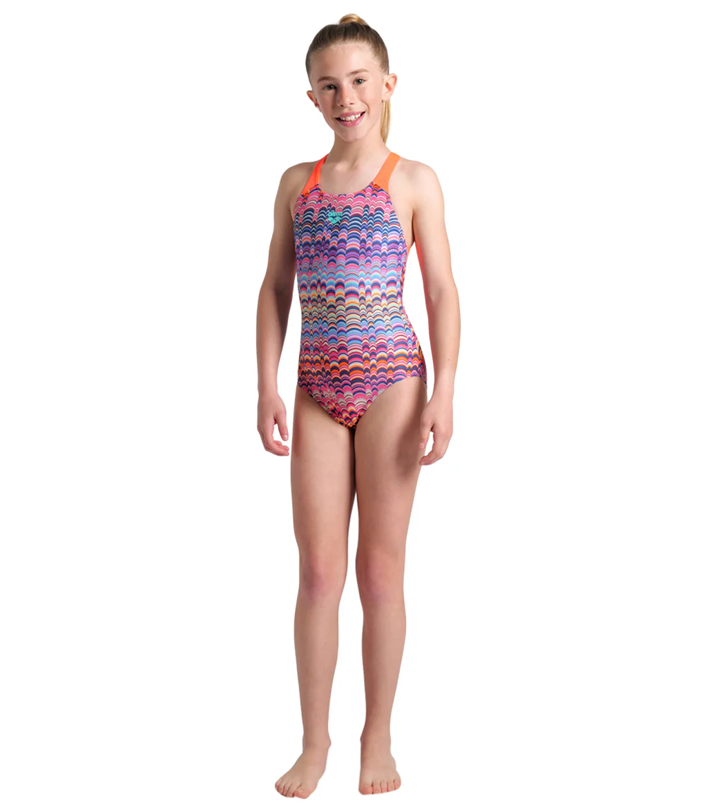 Arena Girls' Ondulation Pro Back Once Piece Swimsuit (Little Kid, Big Kid) - Image 3
