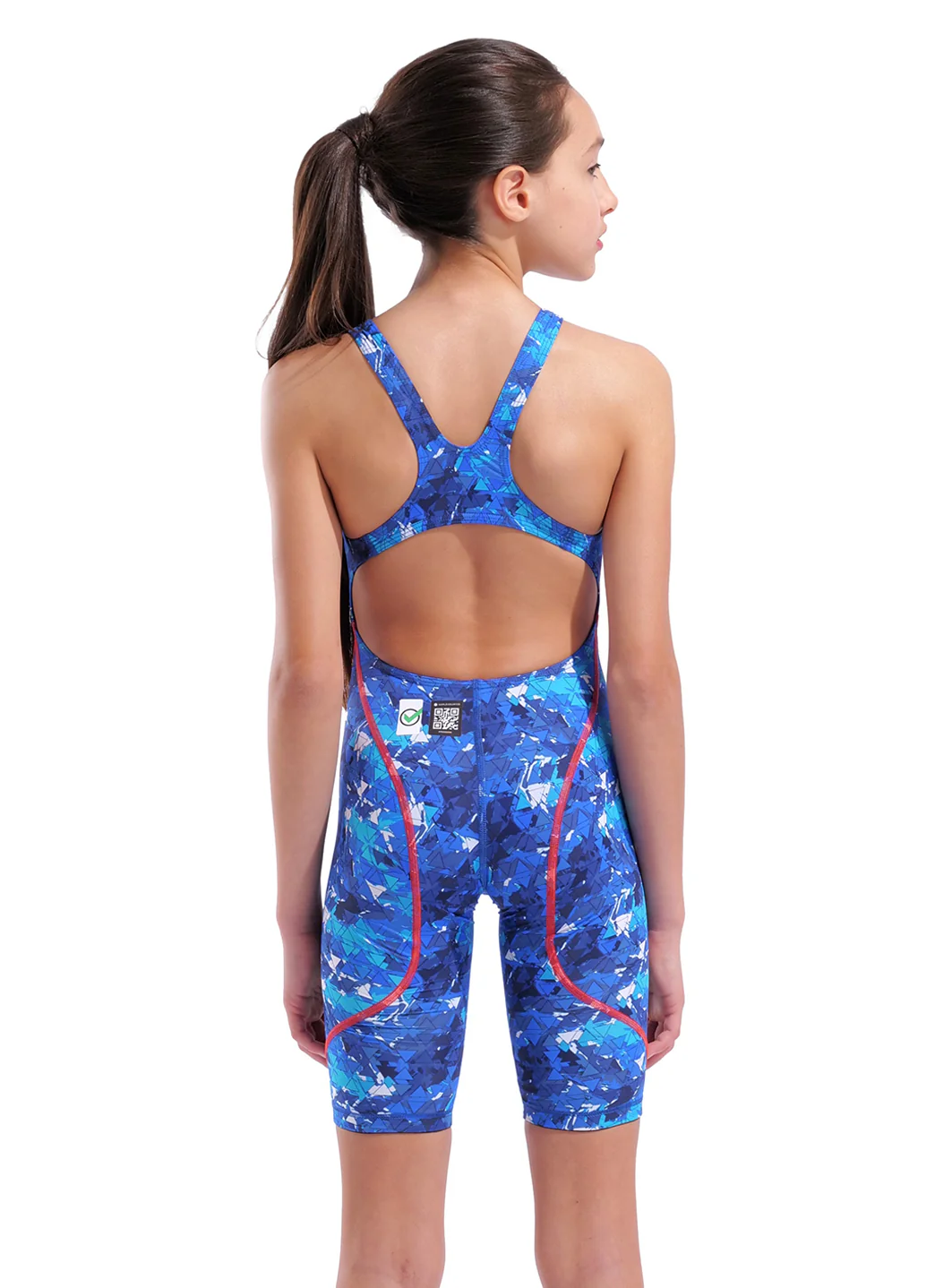 Arena Girls' Powerskin Splash Multicolors ST Next LE Open Back Tech Suit Swimsuit - Image 3