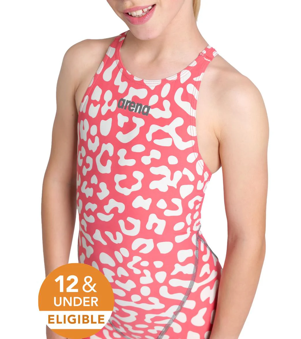 Arena Girls' Powerskin ST Next Limited Edition Open Back Tech Suit Swimsuit - Image 4