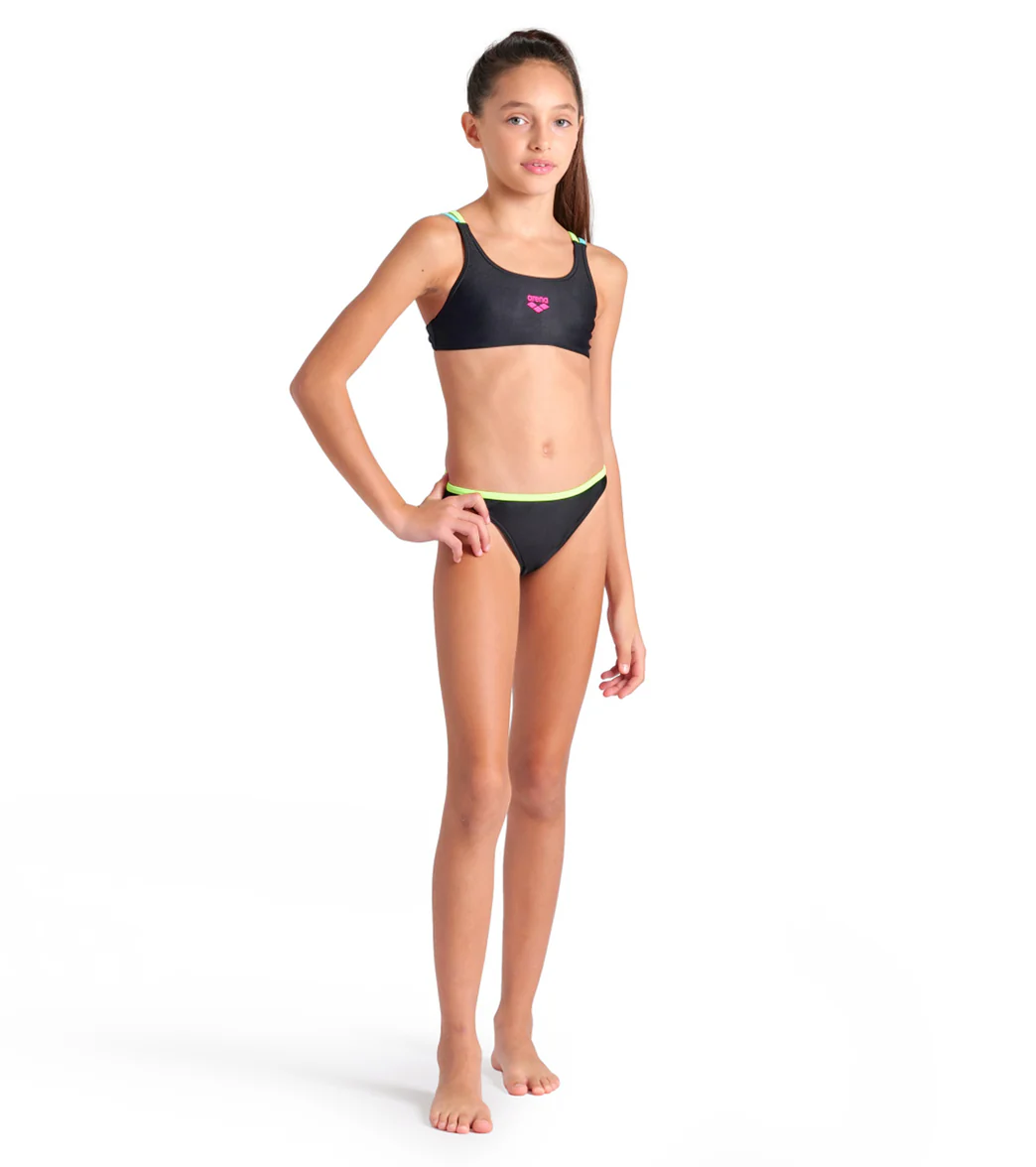 Arena Girls' Solid Two Piece Swimsuit (Little Kid, Big Kid) - Image 13