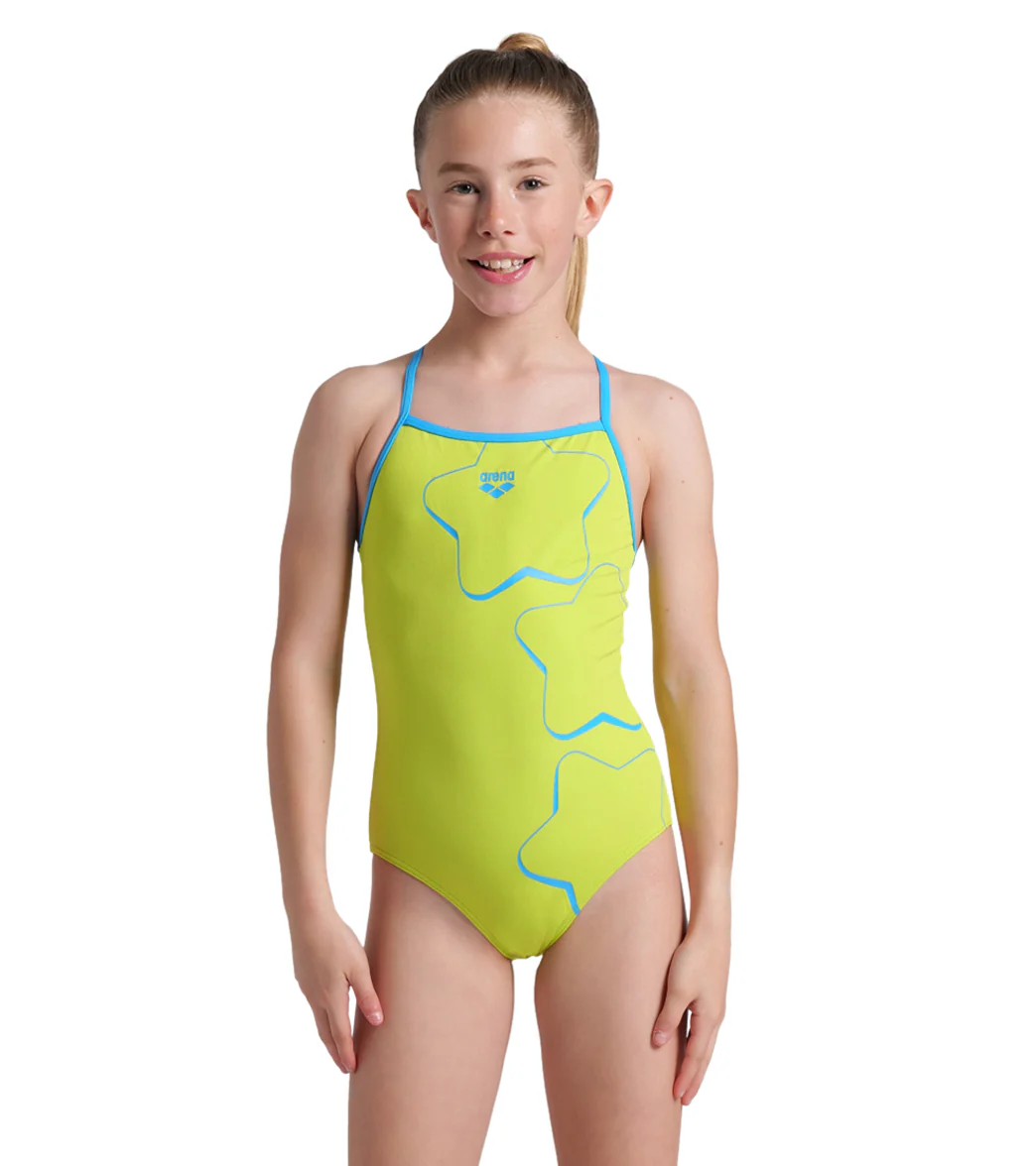 Arena Girls' Star Graphic Light Drop Back Swimsuit Lightdrop Back (Little Kid, Big Kid) - Image 7