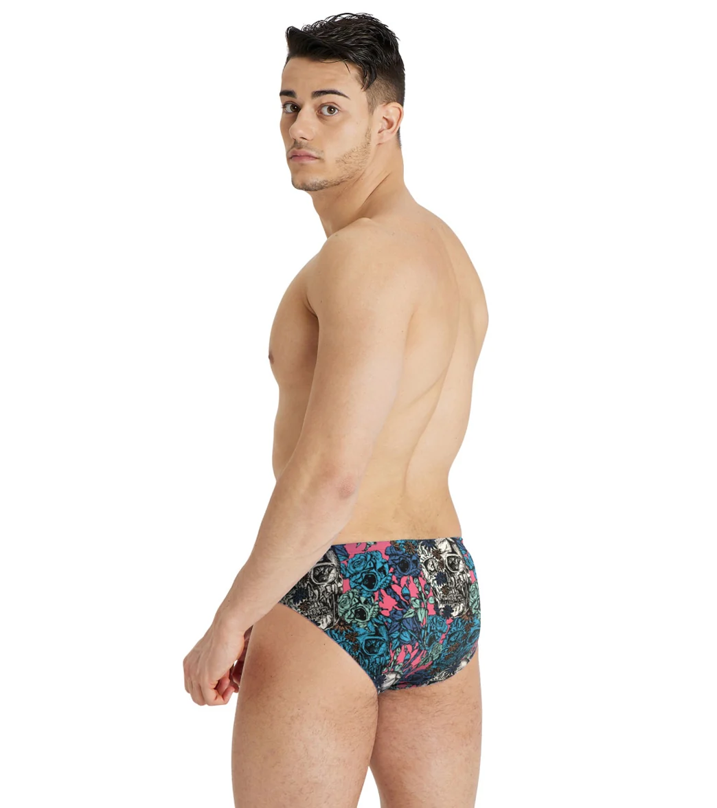 Arena Men's Drew Kibler Skulls/Rose Brief Swimsuit - Image 2