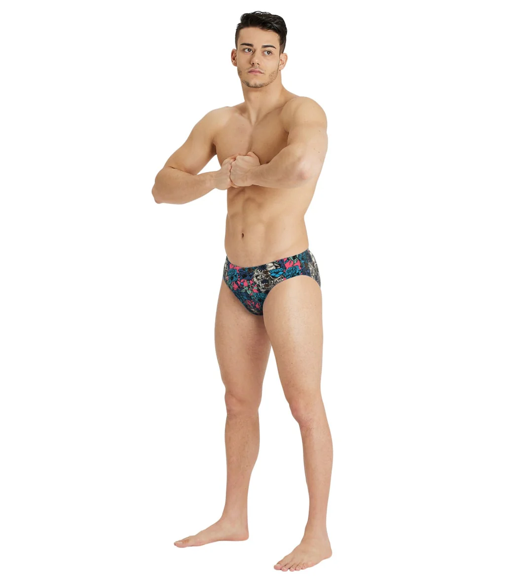 Arena Men's Drew Kibler Skulls/Rose Brief Swimsuit - Image 3