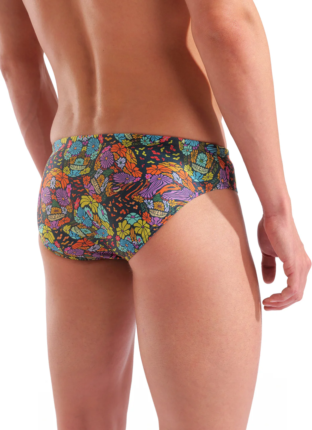 Arena Men's Flowery Skulls Brief Swimsuit - Image 6