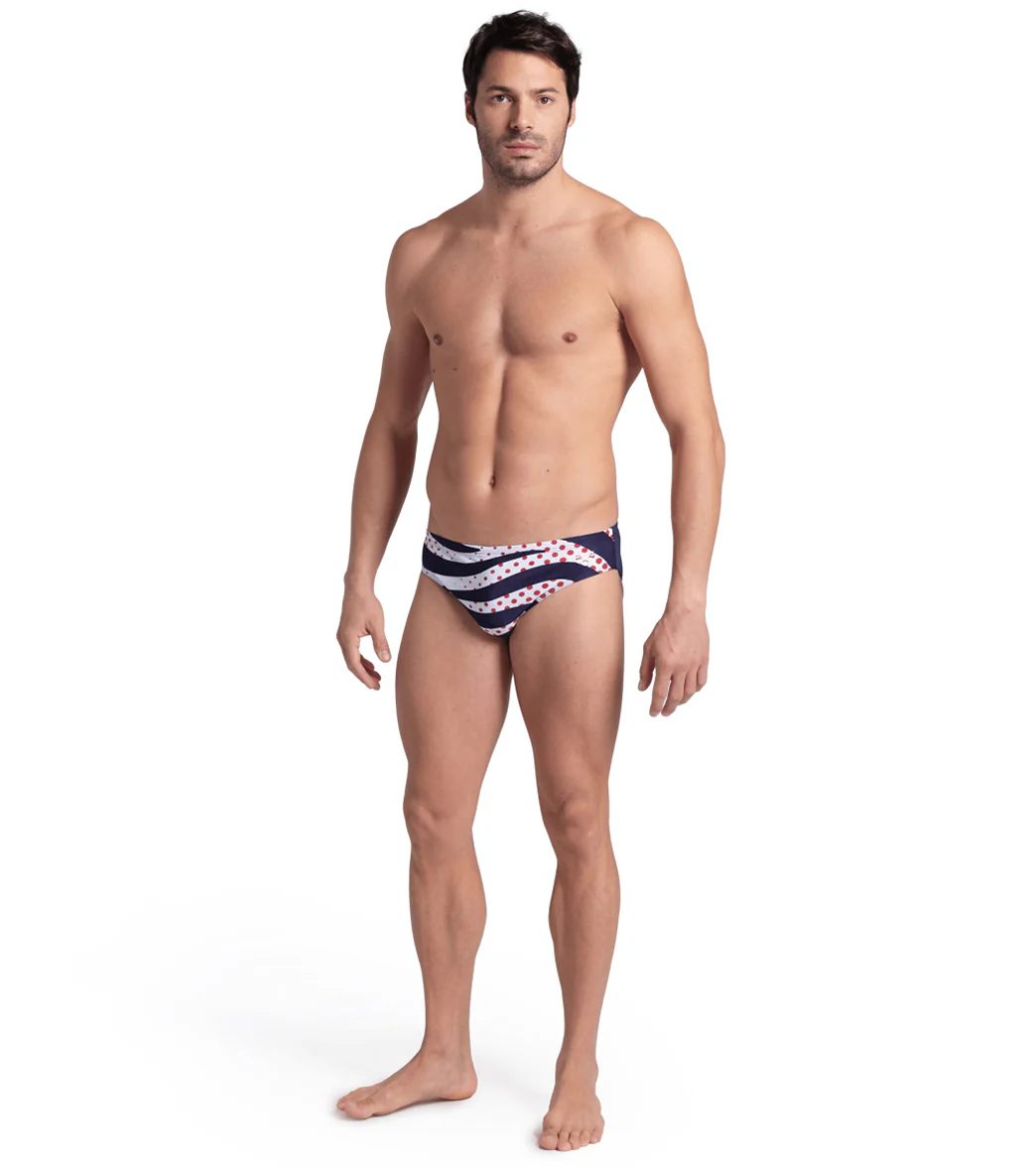 Arena Men's Multi Stripes Brief Swimsuit - Image 3