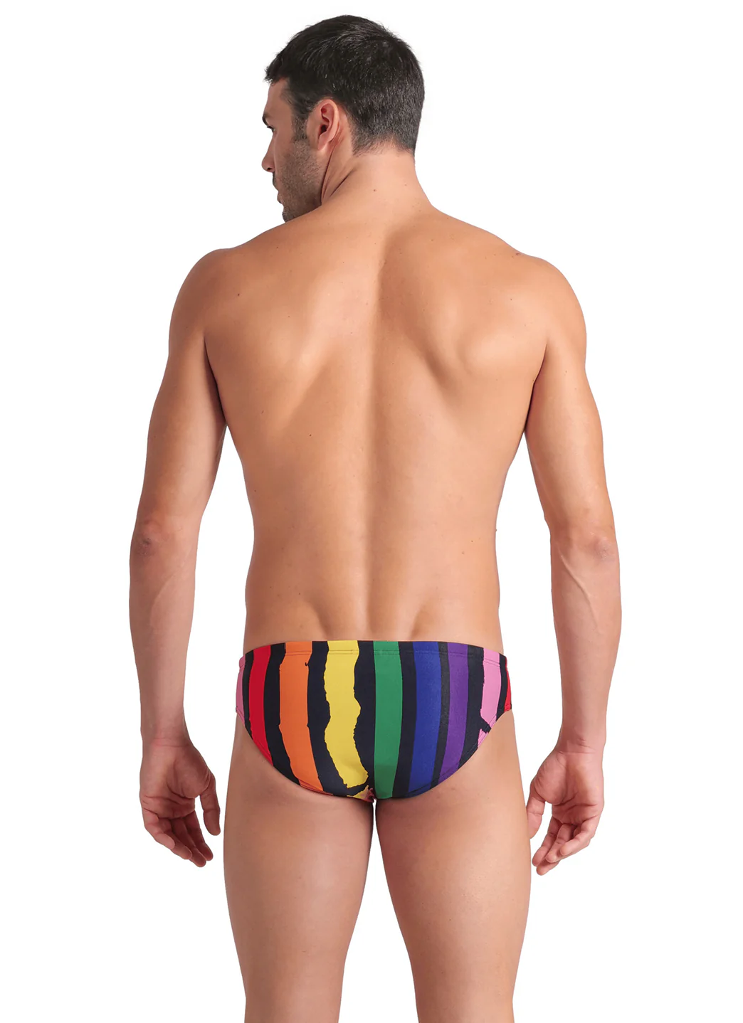 Arena Men's Painters Stripe Brief Swimsuit - Image 3