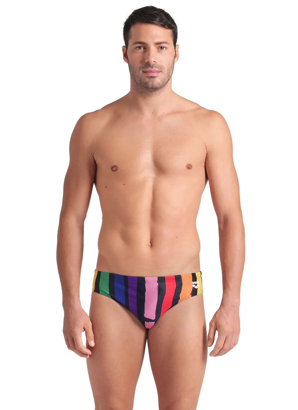 Arena Men's Painters Stripe Brief Swimsuit - Image 9