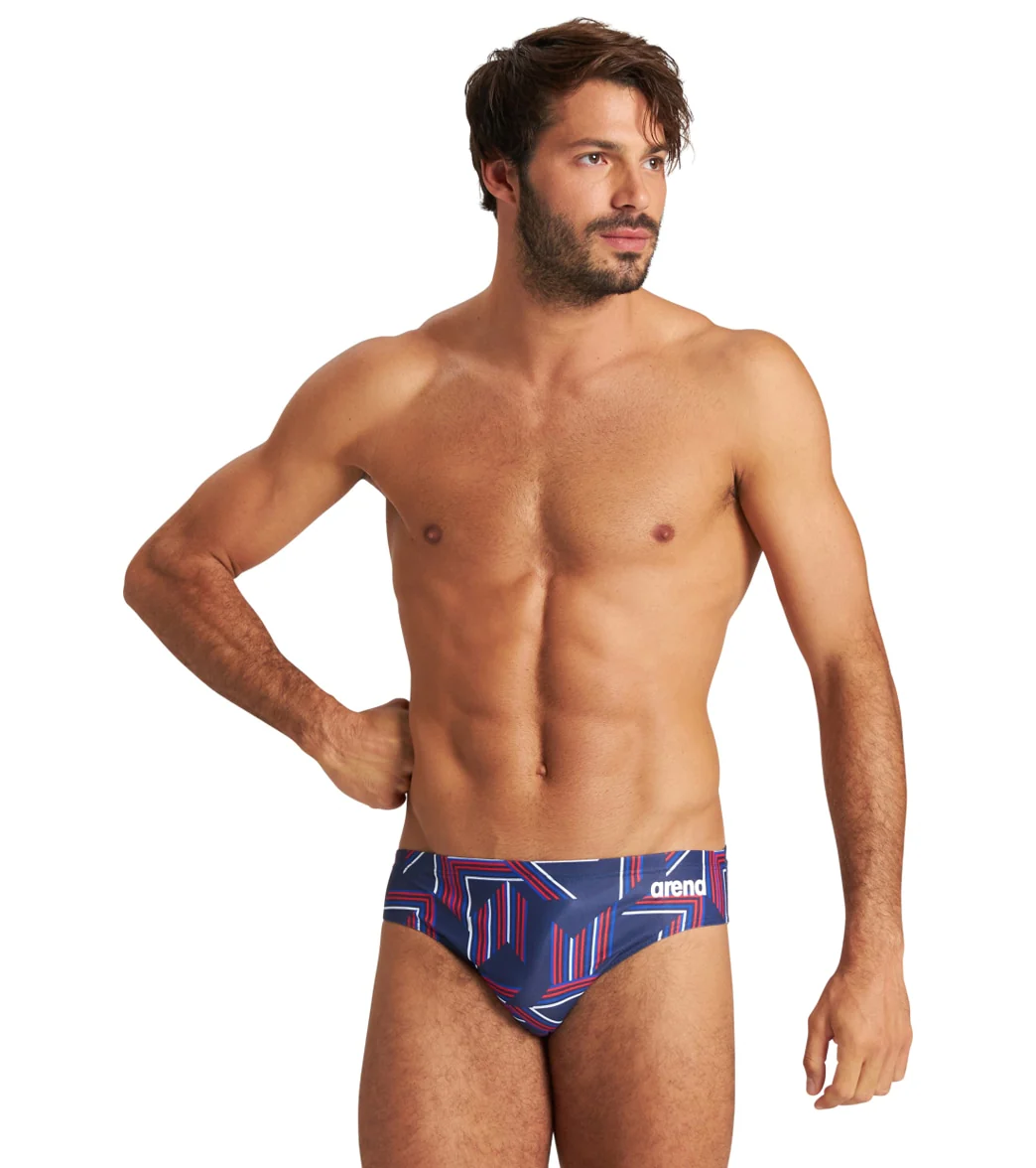 Arena Men's Puzzled Brief Swimsuit - Image 3