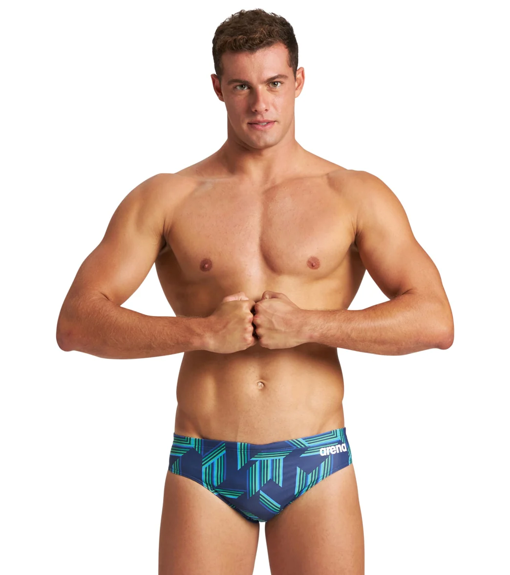 Arena Men's Puzzled Brief Swimsuit - Image 47