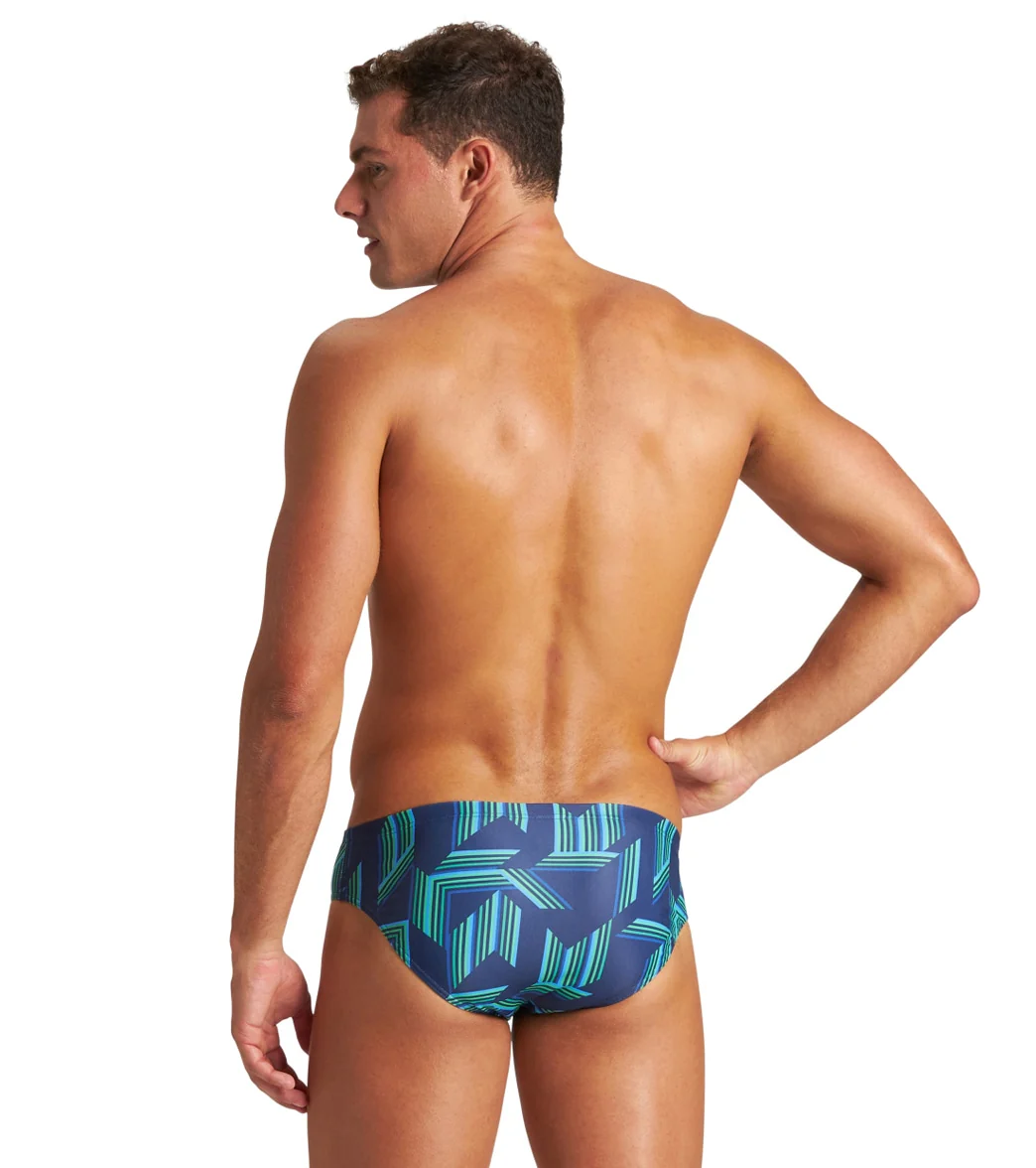 Arena Men's Puzzled Brief Swimsuit - Image 49