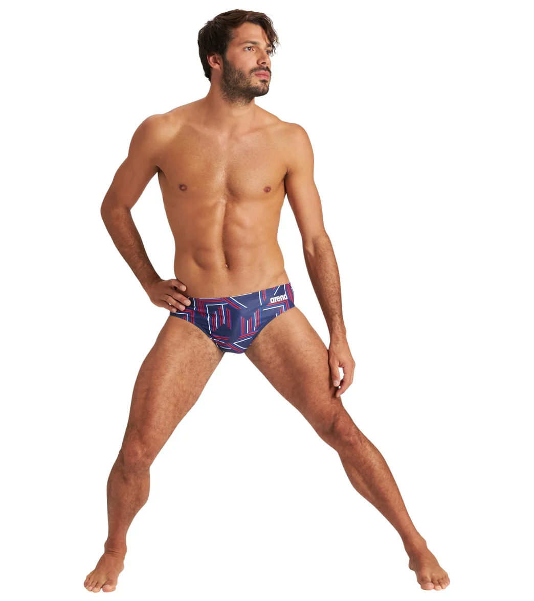 Arena Men's Puzzled Brief Swimsuit - Image 5