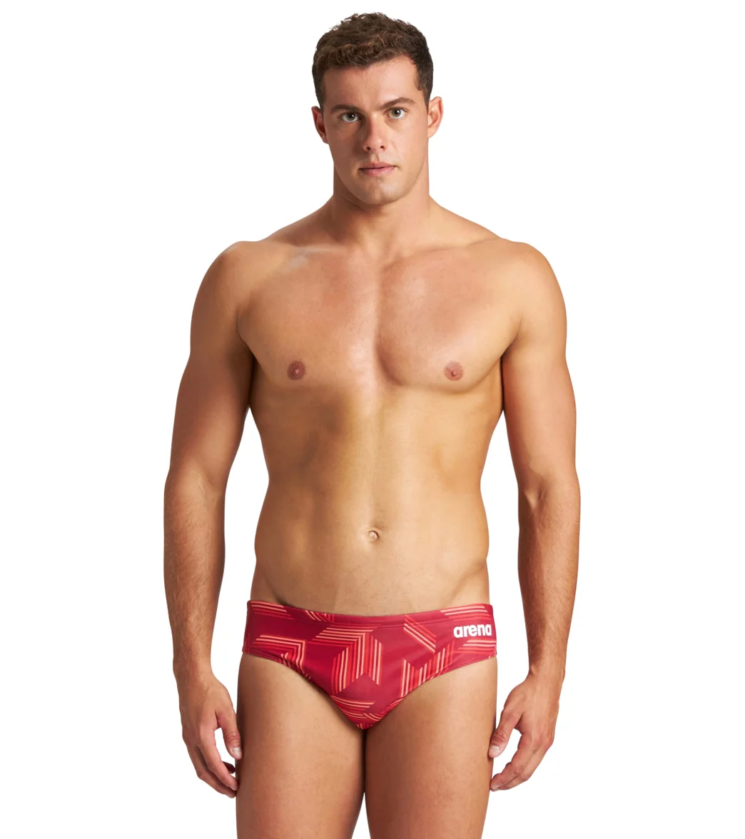 Arena Men's Puzzled Brief Swimsuit - Image 54