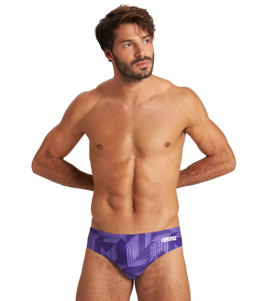Arena Men's Puzzled Brief Swimsuit - Image 61