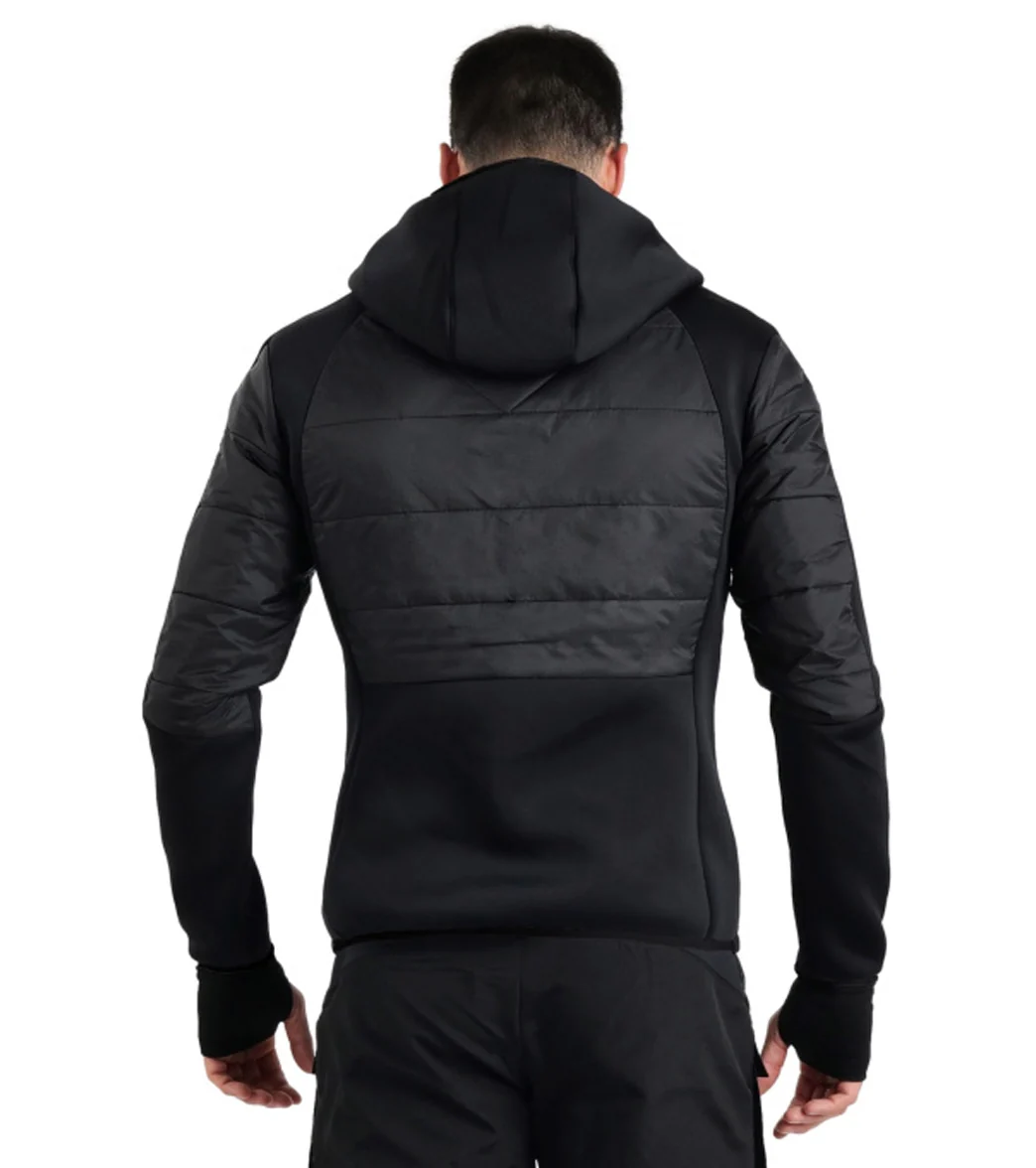 Arena Unisex Team Half-Quilted Hooded Front Zip Jacket - Image 2