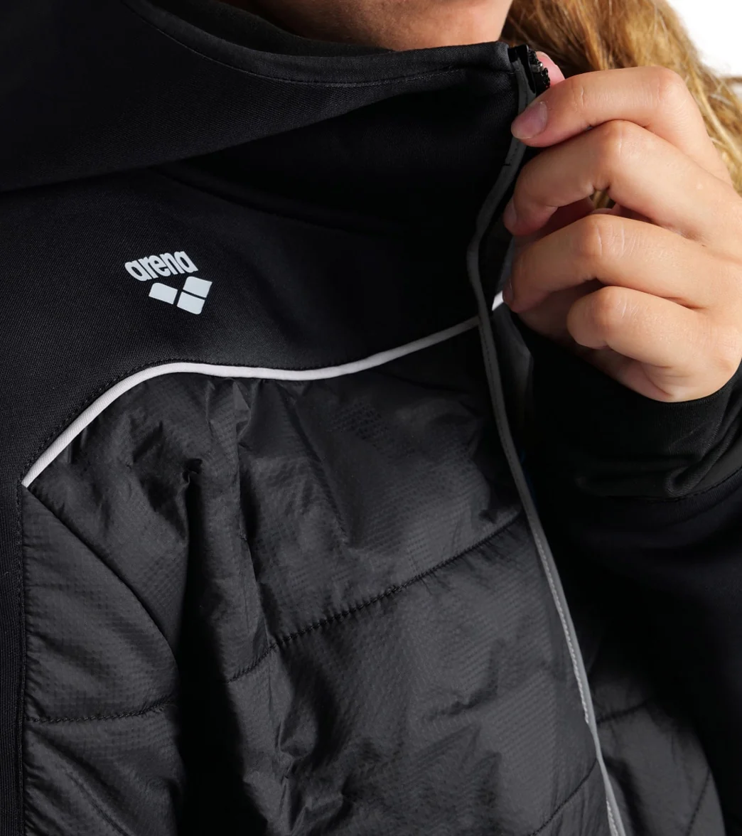 Arena Unisex Team Half-Quilted Hooded Front Zip Jacket - Image 8