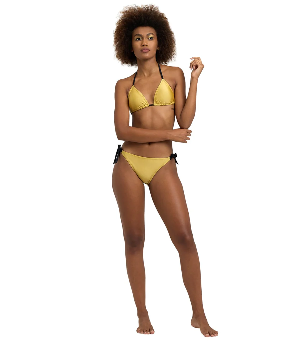 Arena Women's 50th Anniversary Shiny Gold Triangle Bikini Top - Image 3