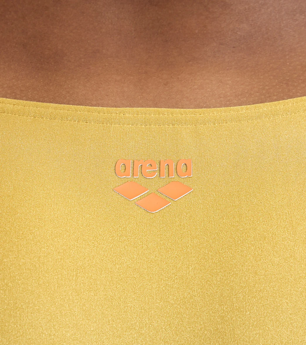 Arena Women's 50th Anniversary Shiny Gold Triangle Bikini Top - Image 5