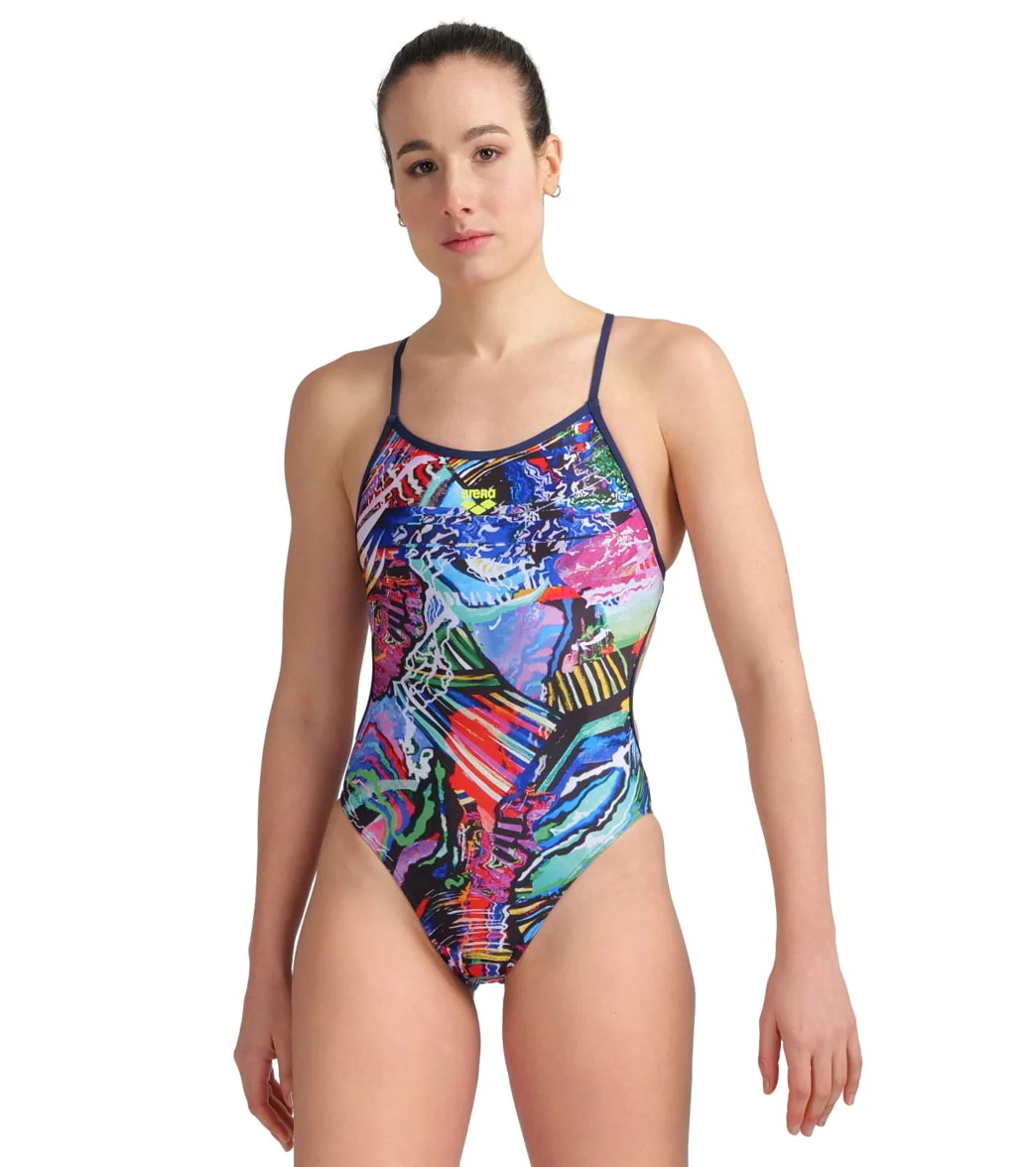 Arena Women's Allover Lace Back One Piece Swimsuit - Image 2