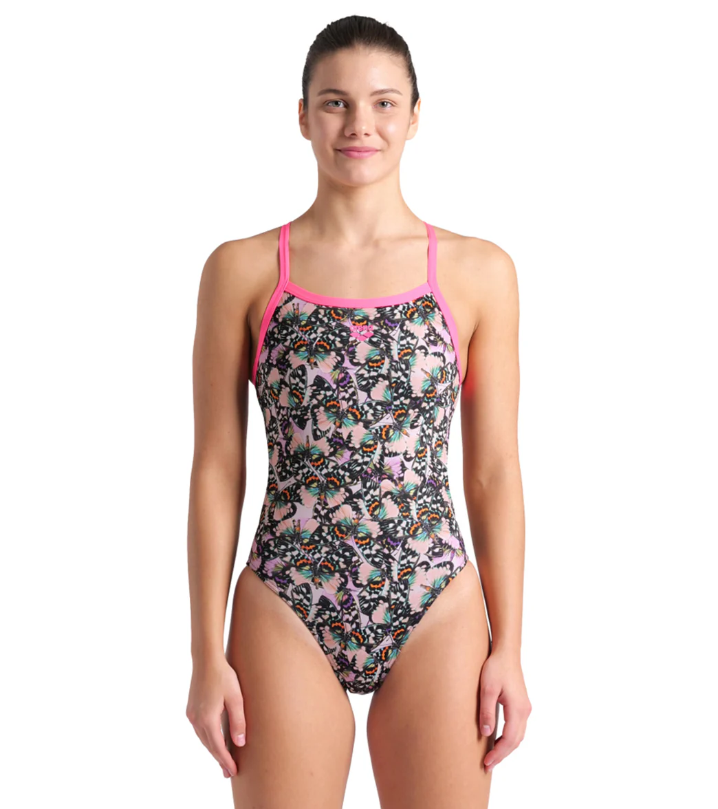 Arena Women's Butterflies Challenge Back One Piece Swimsuit - Image 8