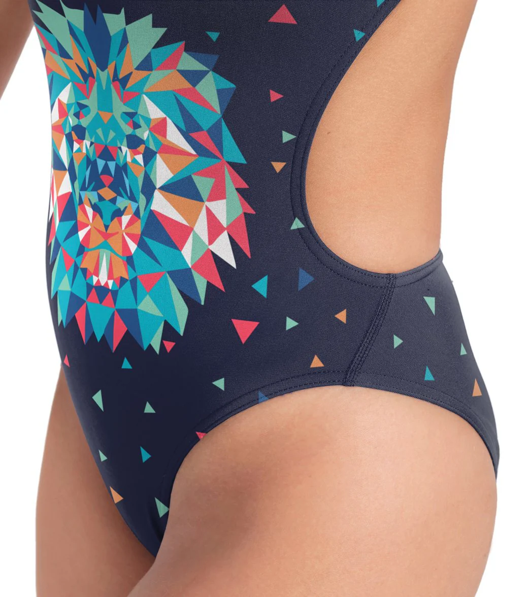 Arena Women's Drew Kibler Geometric Lions Challenge Back One Piece Swimsuit - Image 4