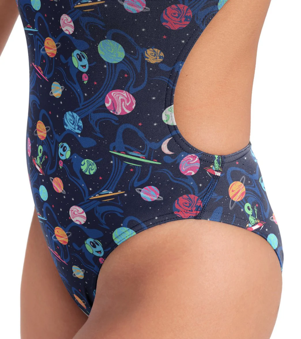 Arena Women's Drew Kibler Space Aliens Challenge Back One Piece Swimsuit - Image 4
