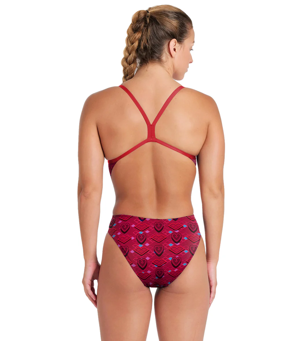 Arena Women's Happy Valentine Challenge Back One Piece Swimsuit - Image 2