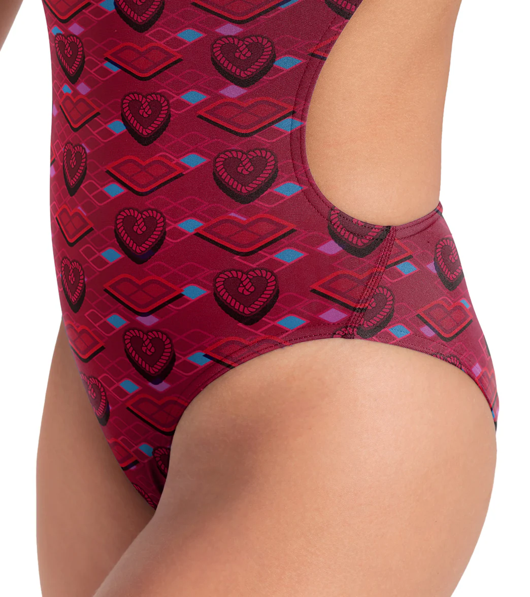 Arena Women's Happy Valentine Challenge Back One Piece Swimsuit - Image 4